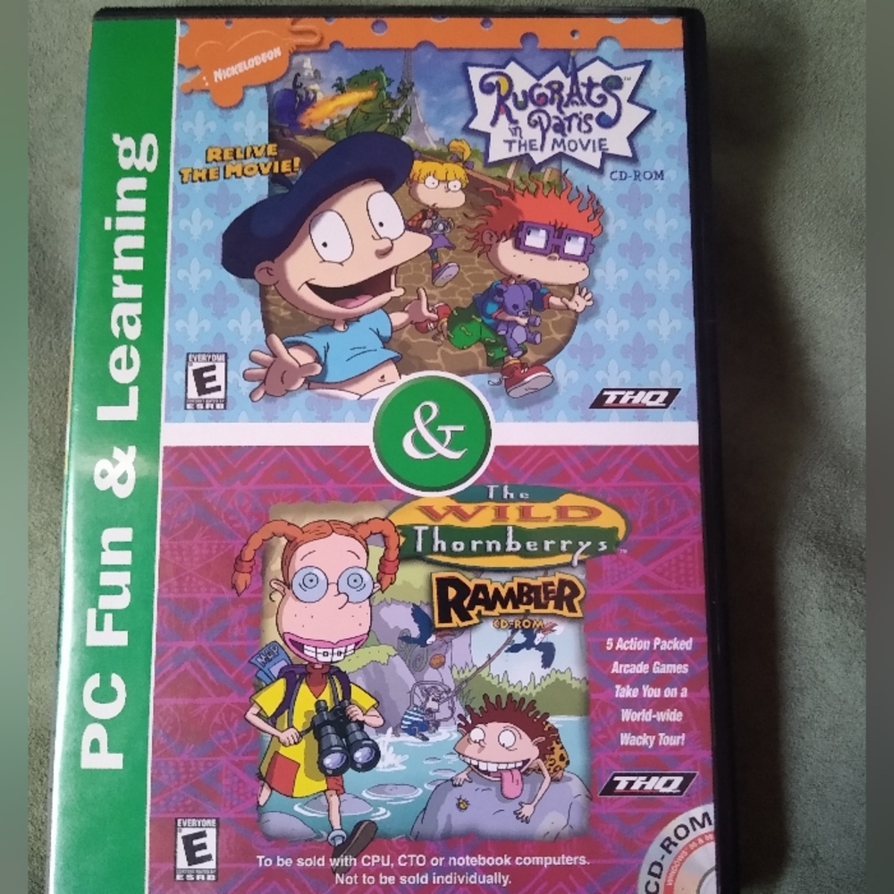 Kids Rugrats & Wild Thorberrys CD ROM games 90s Kids Nickelodeon